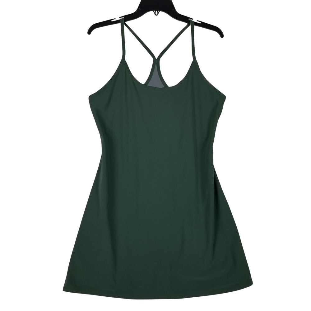 Outdoor Voices Exercise Dress Women Large Hunter Green Racerback Activewear